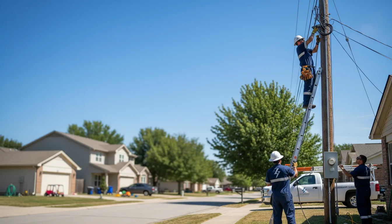 Residential electrician providing installation services in Linden, WI